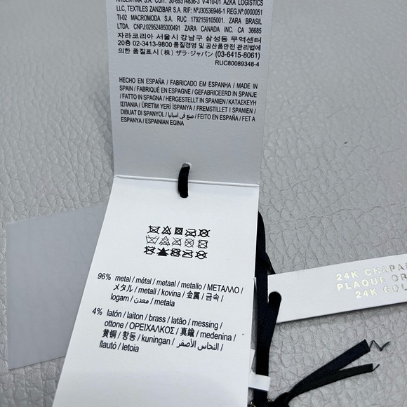 NWT - Zara 24K Gold Plated Bow Tie Necklace Limited Edition - Made in Spain- 20” - Picture 7 of 10